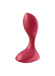 Красный вибромассажёр простаты Satisfyer Backdoor Lover (14 см)