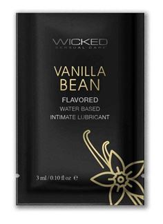 Лубрикант на водной основе с ароматом ванильных бобов Wicked Aqua Vanilla Bean (3 мл)