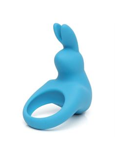 Голубое эрекционное виброкольцо Happy Rabbit Rechargeable Rabbit Cock Ring