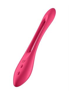 Красный многофункциональный вибратор для пар Satisfyer Elastic Joy