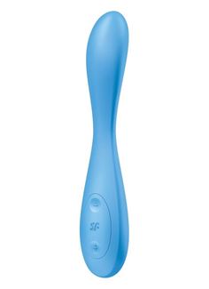 Голубой гибкий вибромассажер Satisfyer G-Spot Flex 4+ (19 см)