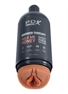Мастурбатор вагина цвета карамели Shower Therapy Milk Me Honey