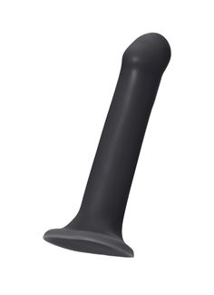 Черный фаллоимитатор на присоске Silicone Bendable Dildo size L (19 см)