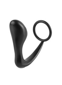 Эрекционное кольцо с анальной пробкой Ass-Gasm Cockring Plug