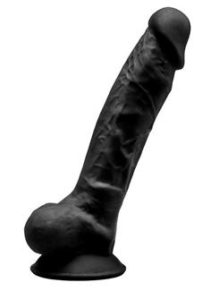 Черный фаллоимитатор на присоске MODEL 1 (17,5 см)