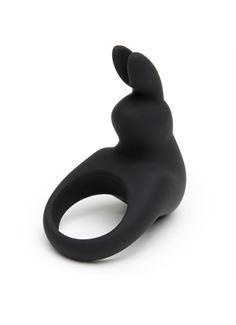 Черное эрекционное виброкольцо Happy Rabbit Rechargeable Rabbit Cock Ring