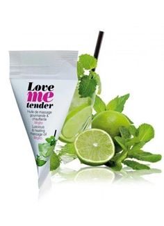 Съедобное согревающее массажное масло Love Me Tender Mojito с ароматом мохито (10 мл)