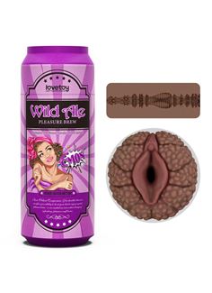 Коричневый мастурбатор вагина Pleasure Brew Masturbator - Wild Ale в банке