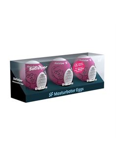 Набор из 3 мастурбаторов-яиц Satisfyer Bubble