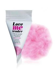 Съедобное согревающее массажное масло Love Me Tender Cotton Candy с ароматом сладкой ваты (10 мл)