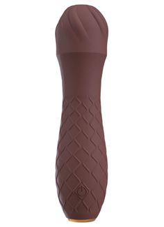 Коричневый вибратор-жезл Hazel 01 (14 см)