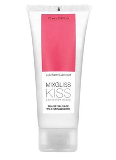 Смазка на водной основе Mixgliss Kiss с ароматом земляники (70 мл)