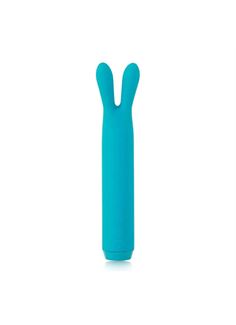 Голубой вибратор с ушками Rabbit Bullet Vibrator (8,9 см)