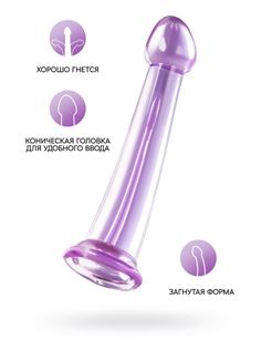 Фиолетовый фаллоимитатор Jelly Dildo M (18 см)