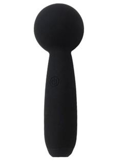 Черный перезаряжаемый вибратор-wand Pleasure Wand
