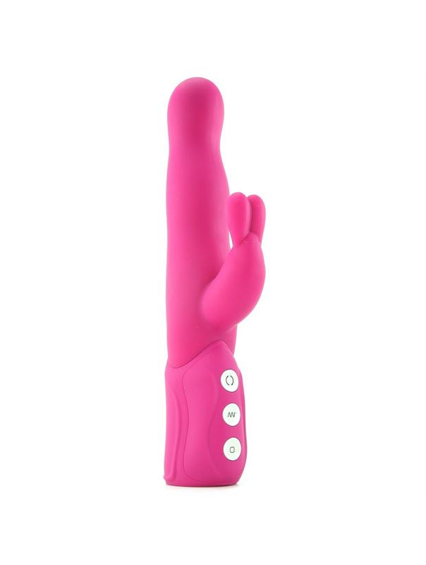 Розовый хай-тек вибромассажер iVibe Select iRabbit - 26 см.