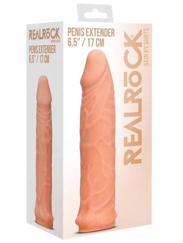 Телесная увеличивающая пенис насадка Penis Extender (17 см)