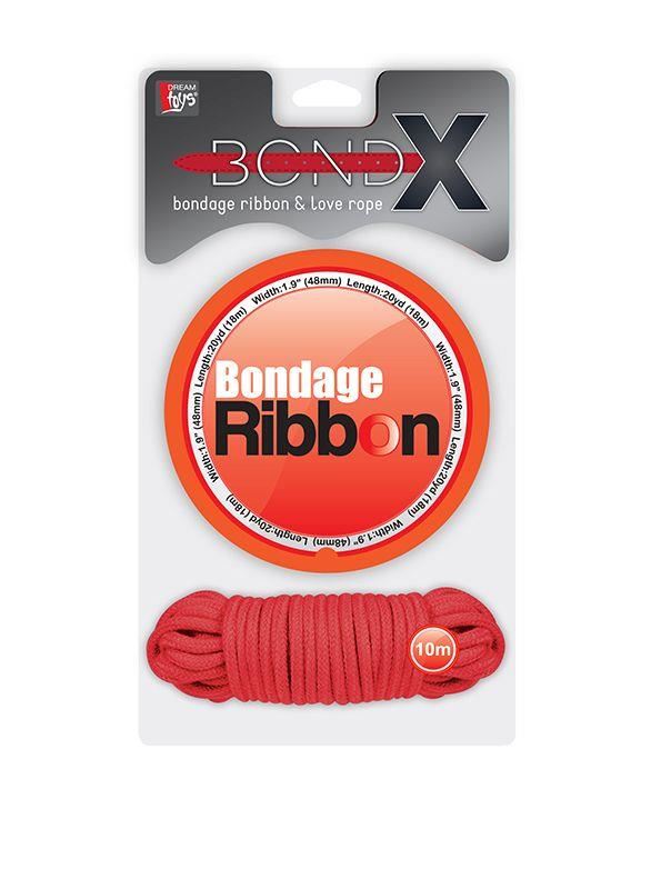 Красный набор для фиксации BONDX BONDAGE RIBBON and LOVE ROPE