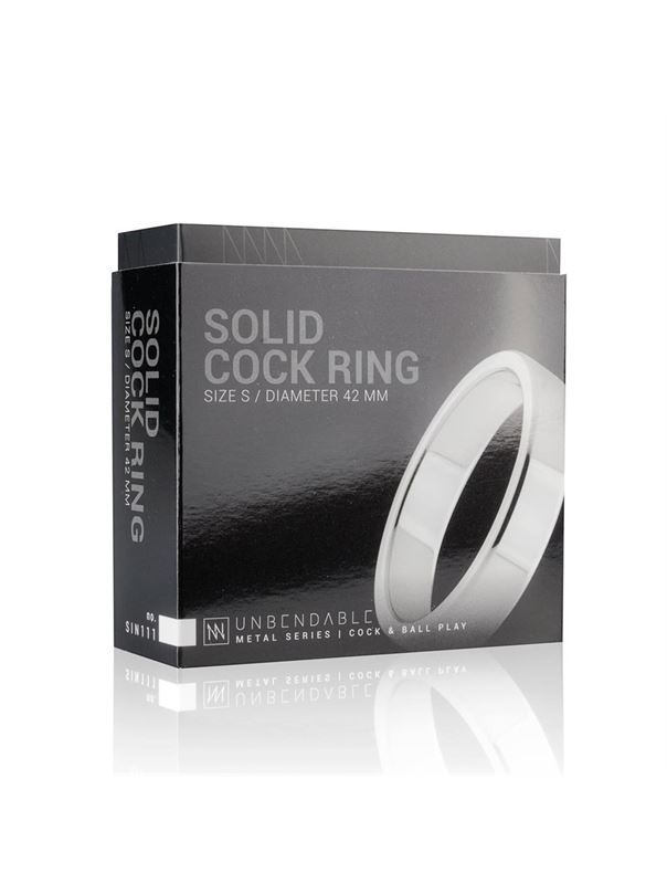 Серебристое эрекционное кольцо Sinner Metal Cockring Size S