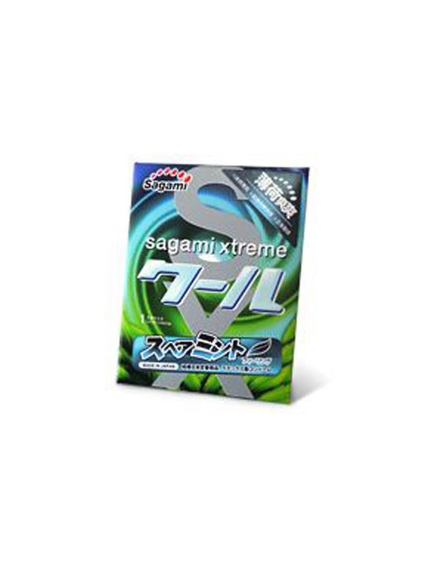 Презерватив Sagami Xtreme Mint с ароматом мяты (1 шт)