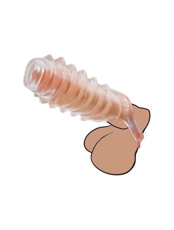 Открытая насадка на член Adam Male Toys The Tug CyberSkin Stroker