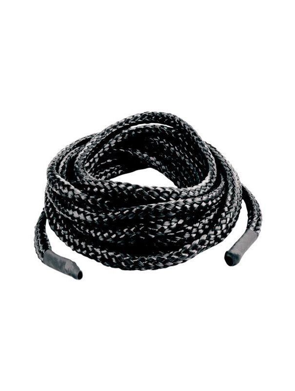 Чёрная верёвка для связывания из японского искусственного шелка (500 см)