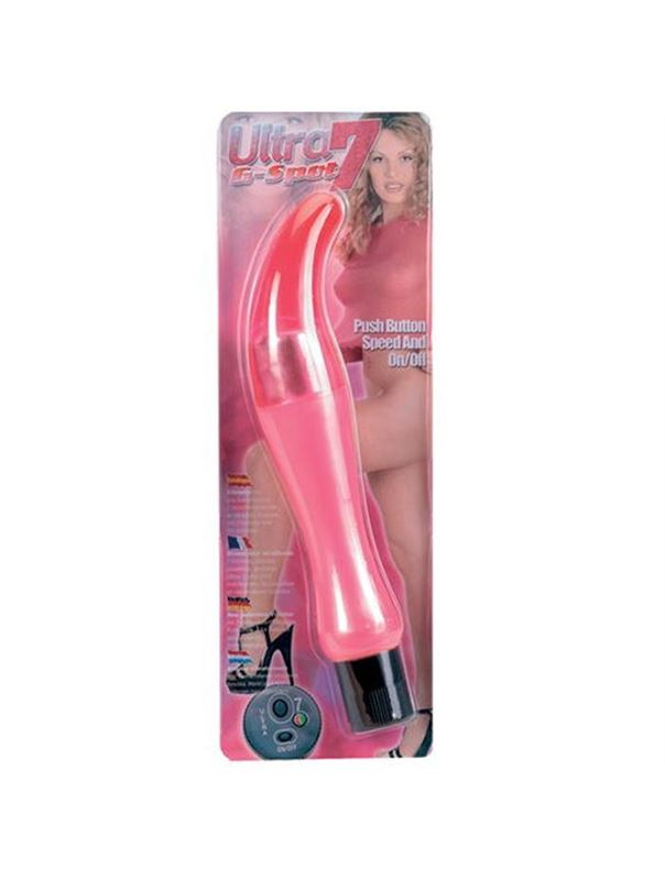 Розовый вибромассажер для G-точки ULTRA 7 G-SPOT (17,8 см)