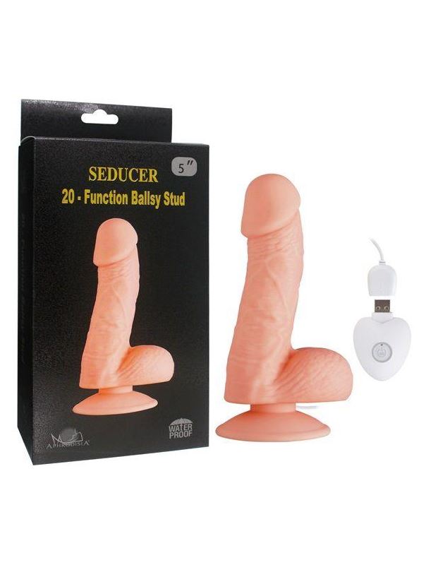 Телесный вибратор SEDUCER 20 Function Ballsy Stud (16,5 см)