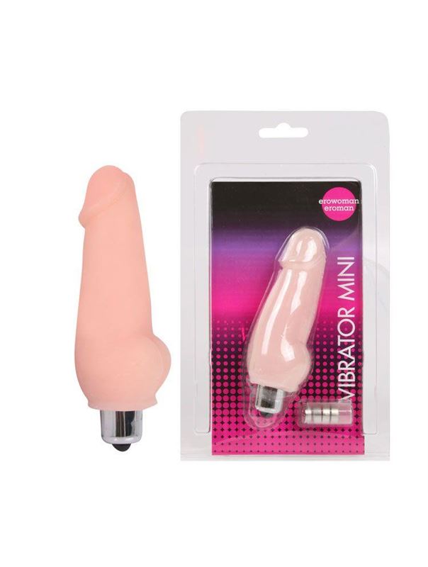 Телесный мини вибратор Vibrator Mini (9,5 см)