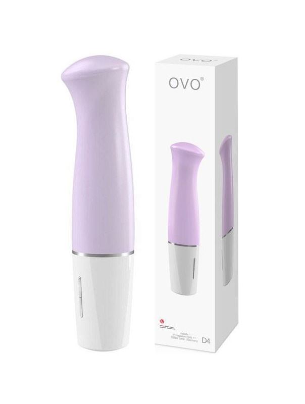 Розовый мини-вибратор OVO D4 (14 см)