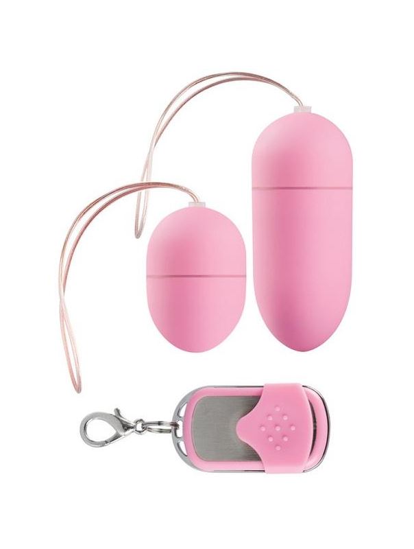 Розовые виброяйца Vibrating egg Two-pack с пультом ДУ