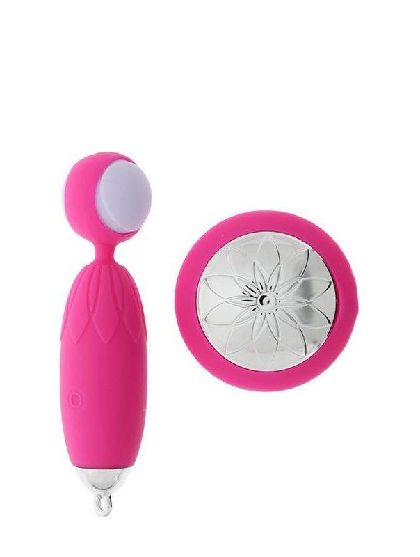 Розовый вибростимулятор с функциями ротации и вибрации DODO PINK