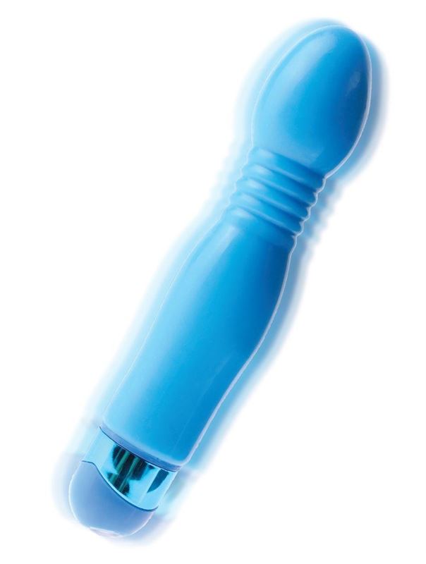 Голубой гибкий вибромассажер Powder Puff Massager (17,1 см)