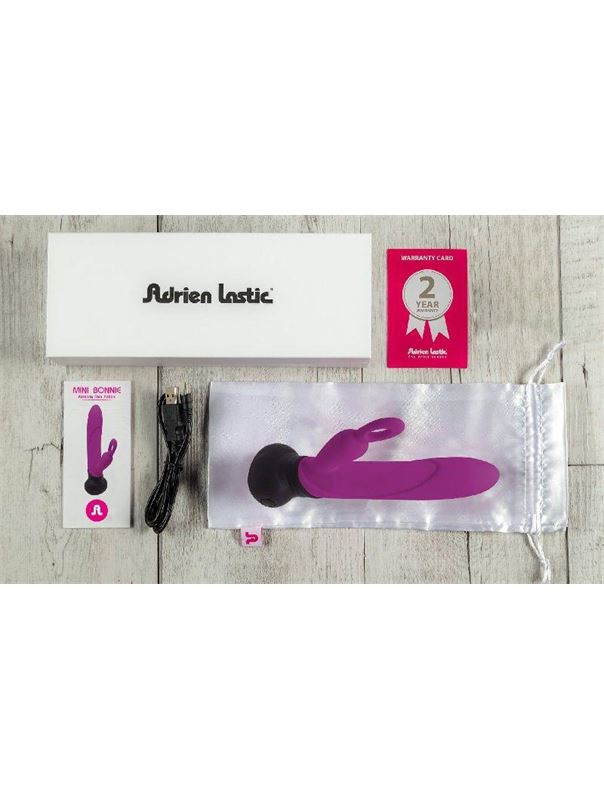Фиолетовый вибростимулятор Mini Bonnie (19,7 см)