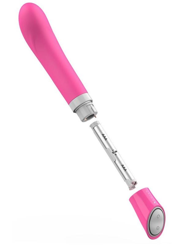 Розовый G-стимулятор с вибрацией Bgood Deluxe Curve (19,3 см)