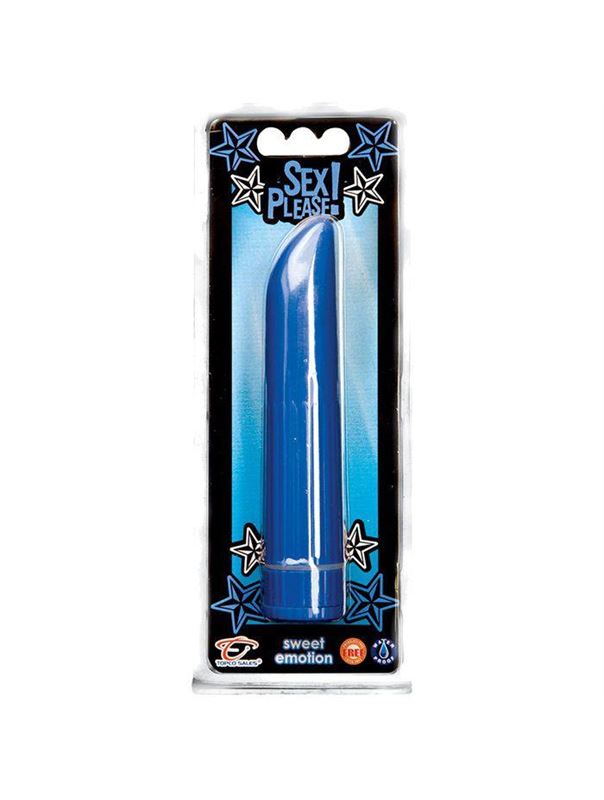 Синий мини-вибратор Sex Please! Sweet Emotion Vibe - 12,7 см.