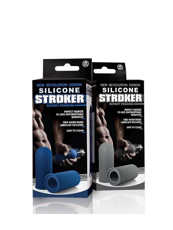 Синий мастурбатор с рёбрышками внутри SILICONE MASTURBATOR BLUE