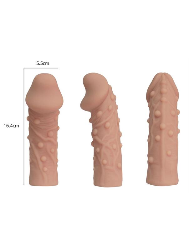 Насадка фаллического вида с венками и шишечками Extreme Sleeve 006 L-size (16,4 см)