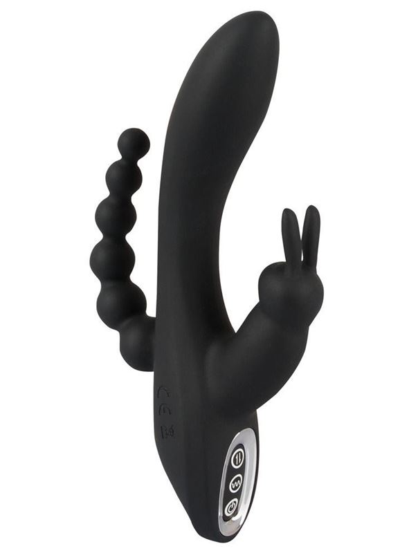 Черный тройной вибратор Triple G-Spot Vibrator (20,8 см)
