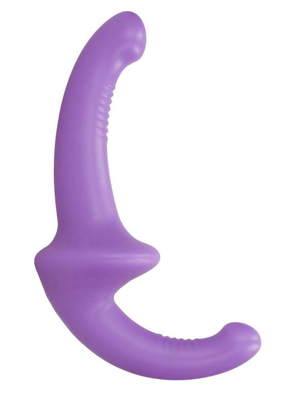 Фиолетовый безремневой страпон Silicone Strapless Strapon