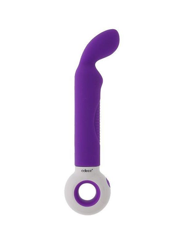 Фиолетовый вибромассажер для точки G INEMES PURPLE - 21 см.