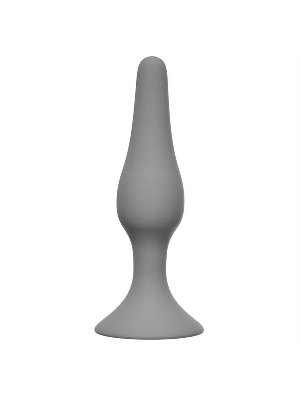 Серая анальная пробка Slim Anal Plug Large - 12,5 см.