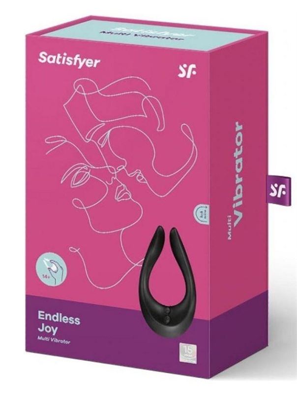 Чёрный многофункциональный стимулятор для пар Satisfyer Endless Joy