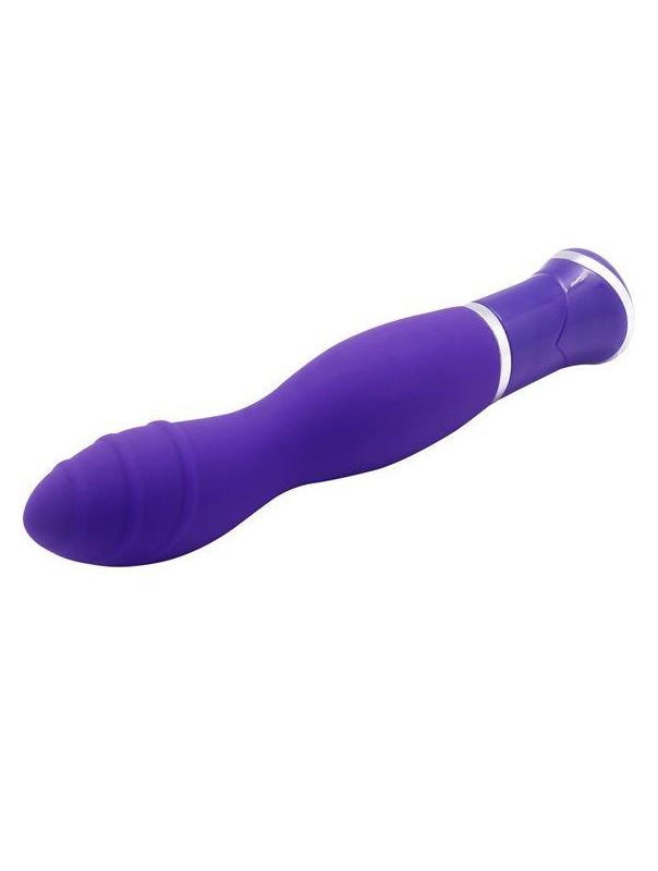 Фиолетовый вибратор ECSTASY Rippled Vibe (19,5 см)