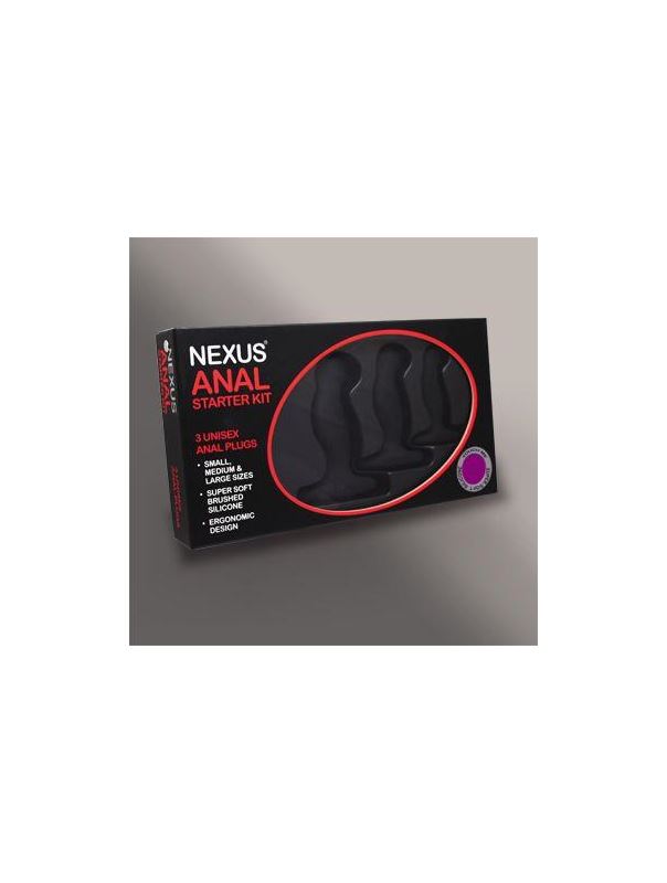Набор из 3 массажеров простаты чёрного цвета NEXUS ANAL STARTER KIT