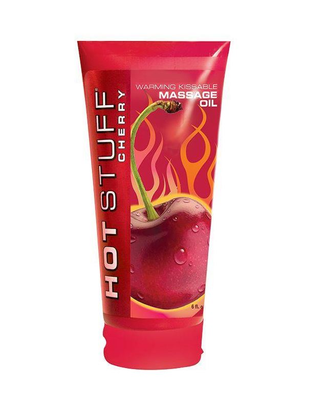 Разогревающее массажное масло с ароматом вишни Hot Stuff Warming Oil - 177 мл.