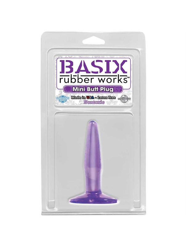 Анальная пробка фиолетовая BASIX - 11,4 см.