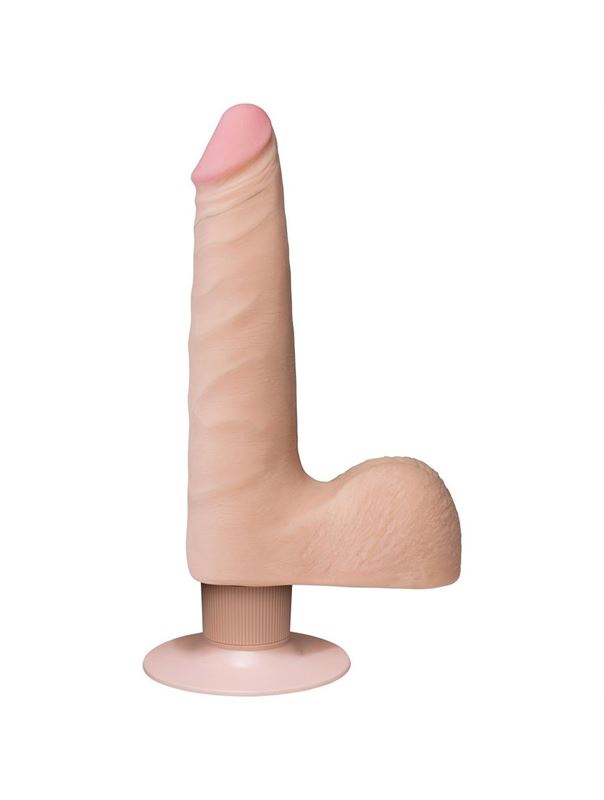 Телесный вибромассажер The Realistic Cock ULTRASKYN Vibrating 7” Slim (22,1 см)