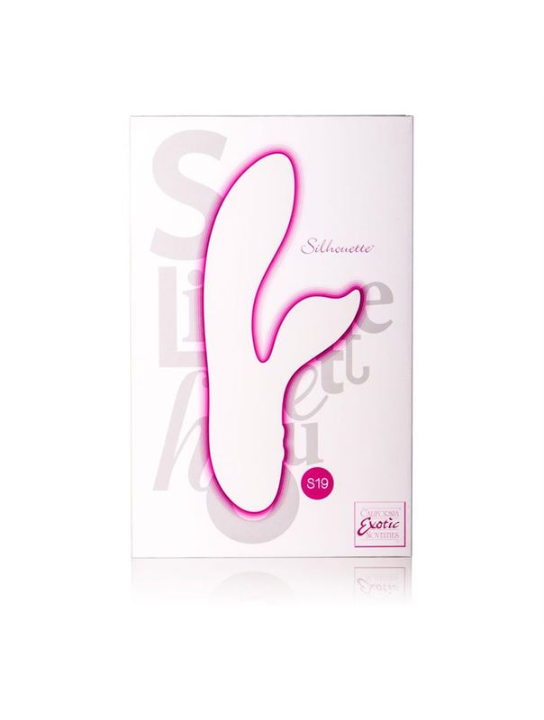 Розовый вибромассажер с лепестком для стимуляции клитора Silhouette S19