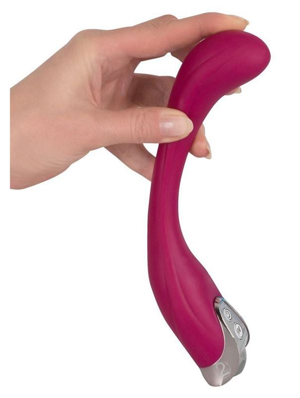 Розовый гнущийся вибратор Flexi Lover - 24 см.